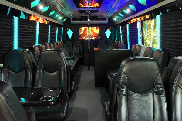 bus with dining area