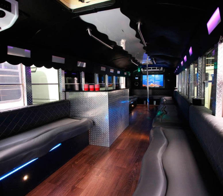 interior of party bus